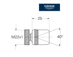MEDIDAS AIREADOR MOUSSEUR ROTULA BIDE GROHE
